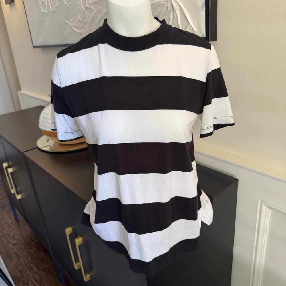 For The Republic Monochrome‎ Striped Soft tee
